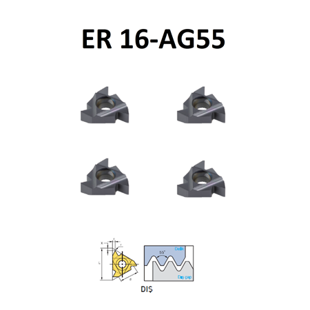 16ER-AG55 TORNA ELMAS UÇLARI